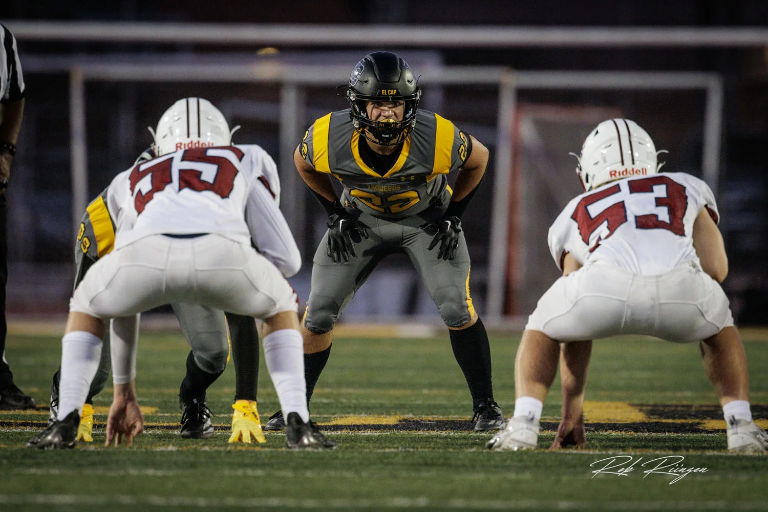 Linebacker ready for the play