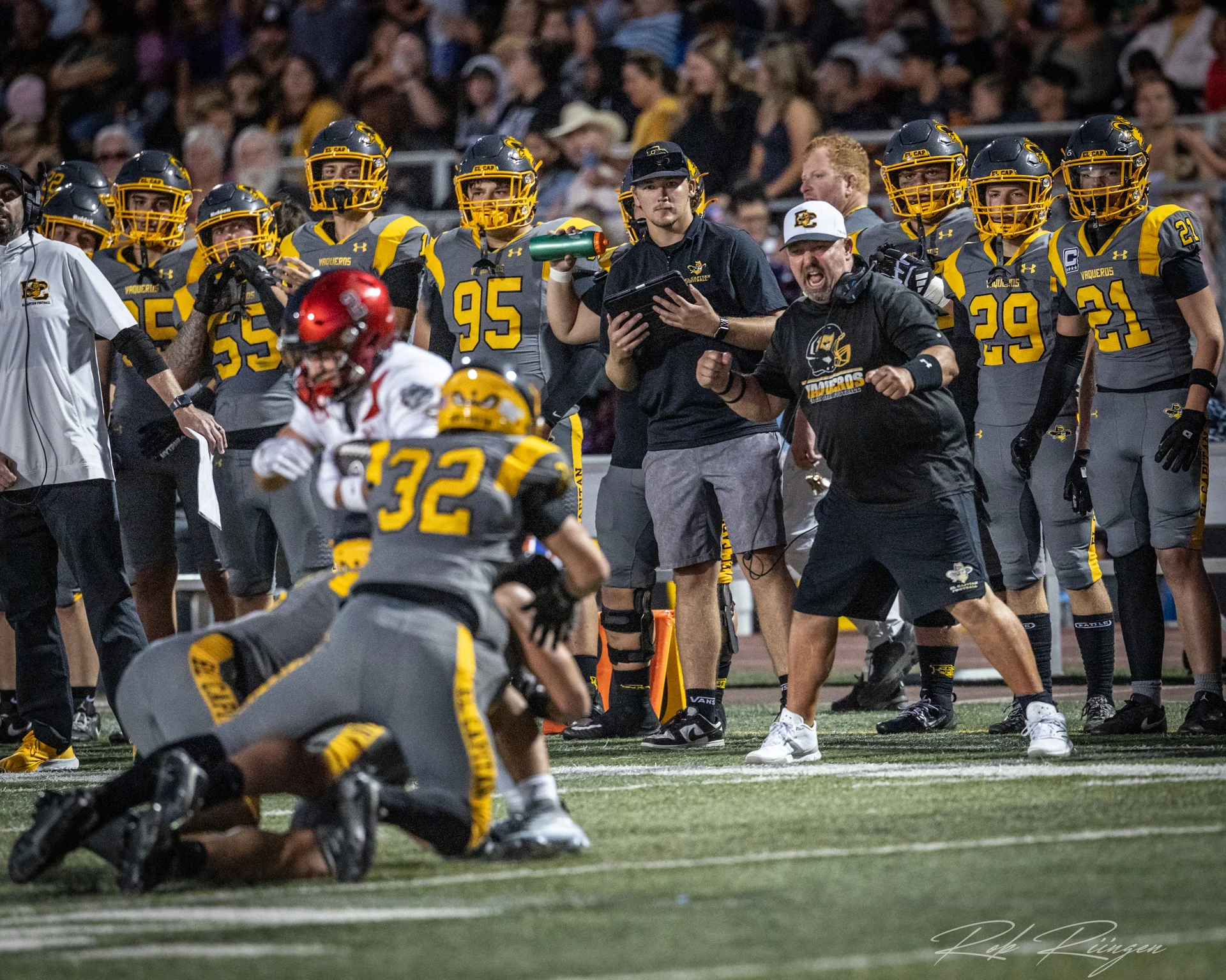 El Cap coach fired up after the play on the field is over